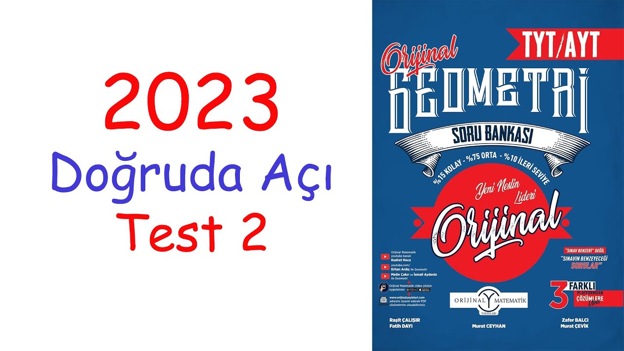 Orijinal geometri Doğruda Açı Test 2