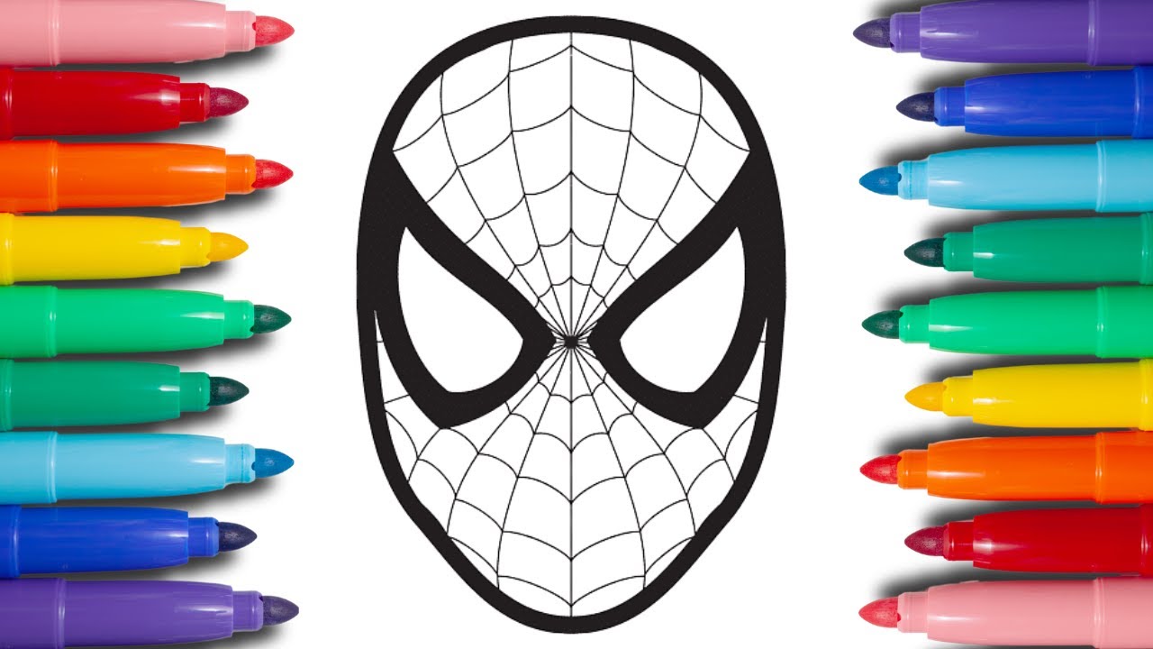 Come Colorare Spider Man - Tutorial per Bambini Marvel - Uomo Ragno da colorare