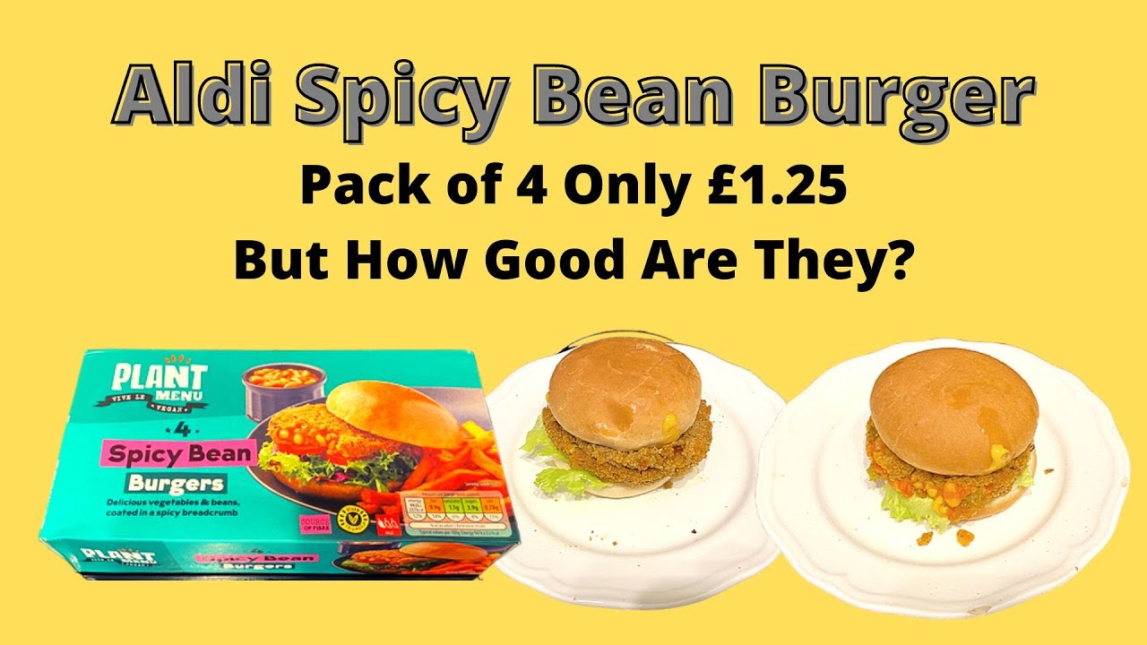 Aldi Spicy Bean Burger 4 for £1.25