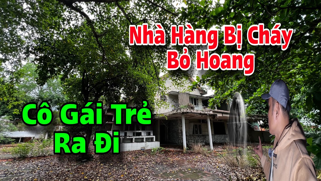 Nhà hàng bị cháy bỏ hoang ở Trà Vinh