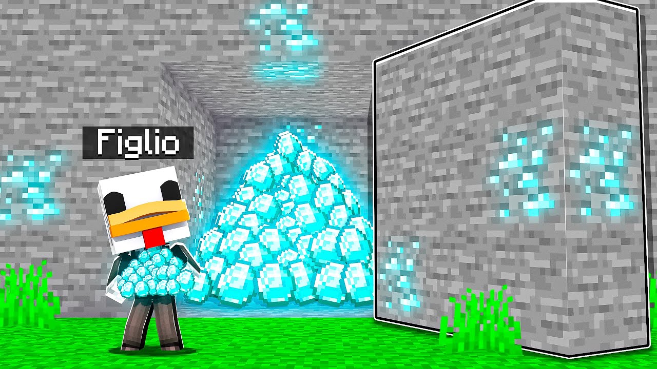 MIO FIGLIO HA RUBATO TUTTI I MIEI DIAMANTI SU MINECRAFT