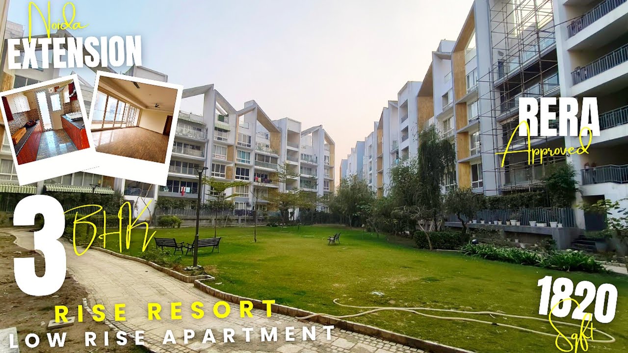 Rise resort मैं Low rise apartment के अंदर 1820 Sqft 3 BHk flat