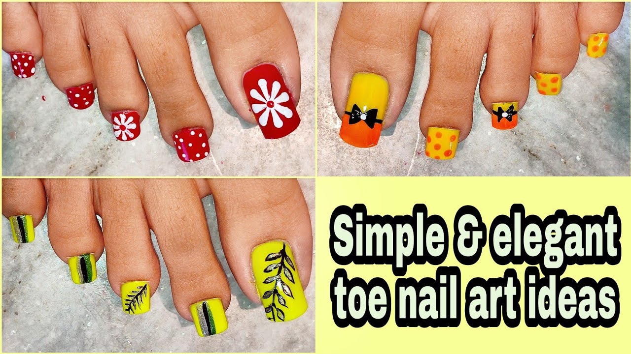 Simple and elegant toe nail art ideas || 3 designs ||ND|| Nail Delights💅