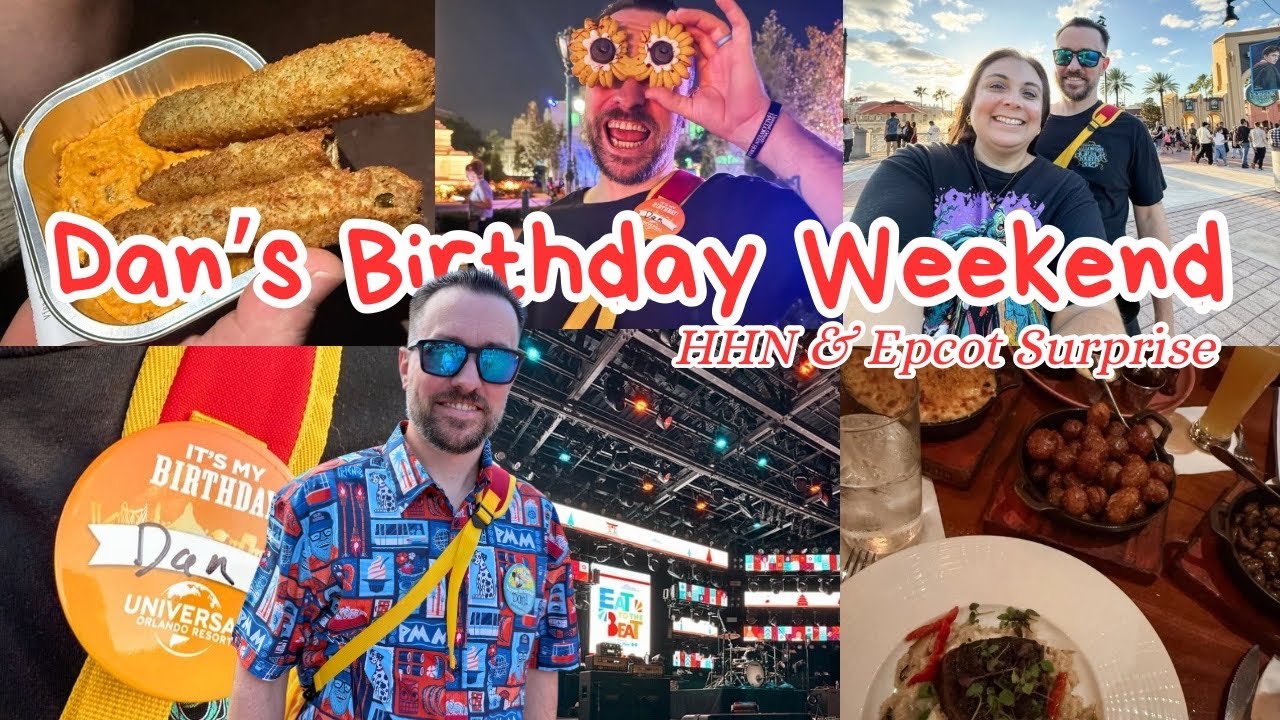 DAN&rsquo;S BIRTHDAY WEEKEND AS FLORIDA LOCALS! Halloween horror nights, Epcot surprise