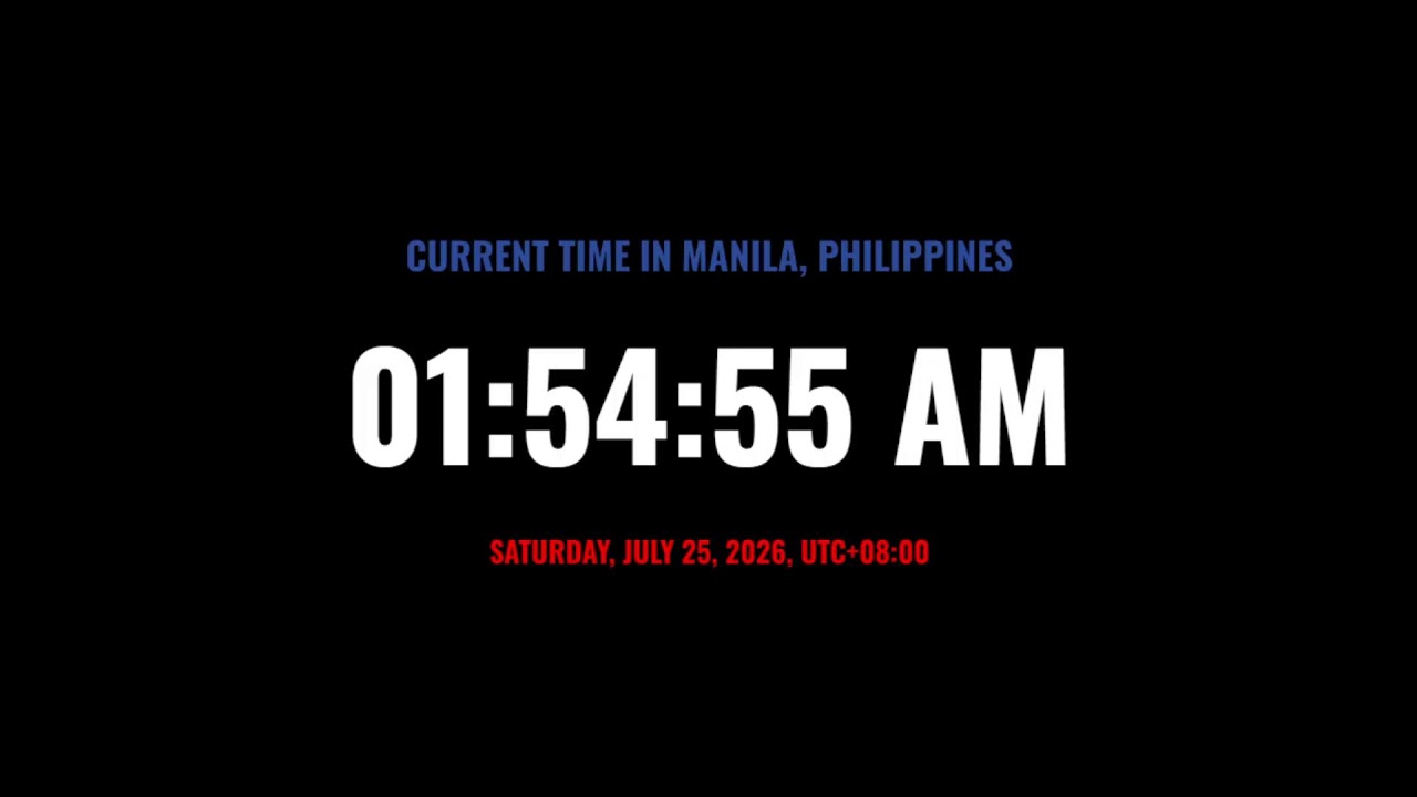 🔴 LIVE | Clock / Local time in manila philippines / what time is it now