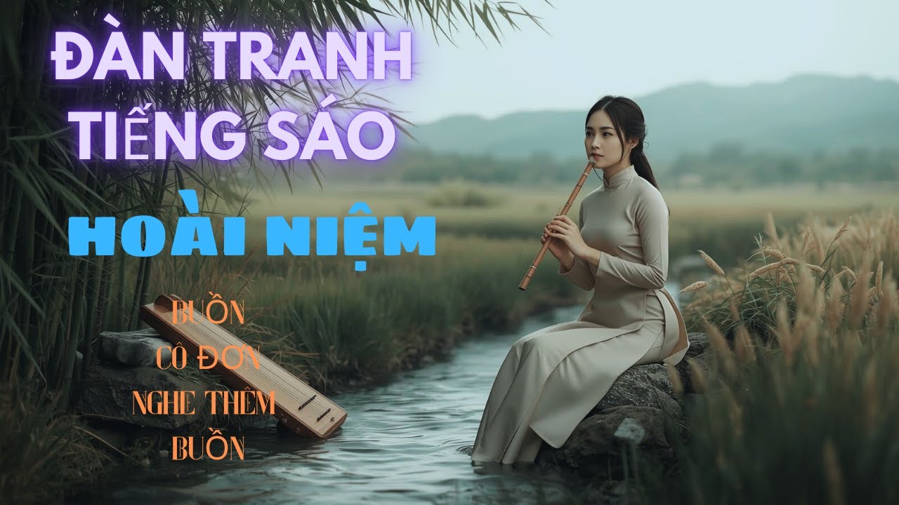 Sáo Trúc /Đàn Tranh/Đừng nghe nếu buồn Tâm Trạng/ Bamboo Flute & Zither by the Countryside Stream