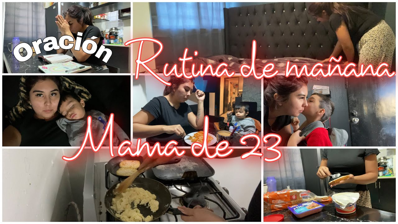 Rutina de mañana☀️ mamá de 23 con dos hijos real