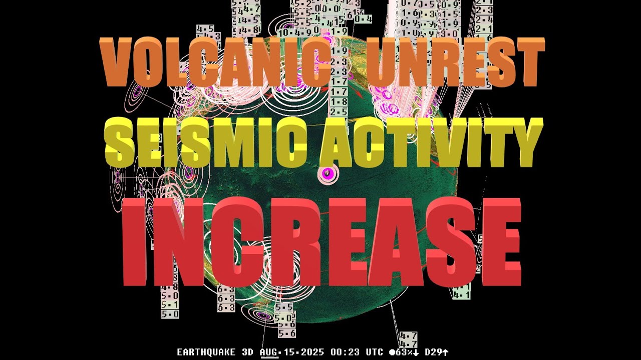 8/14/2025 -- Earthquake Activity Unrest -- Volcano hasn't erupted in 2000+ years elevated to Yellow