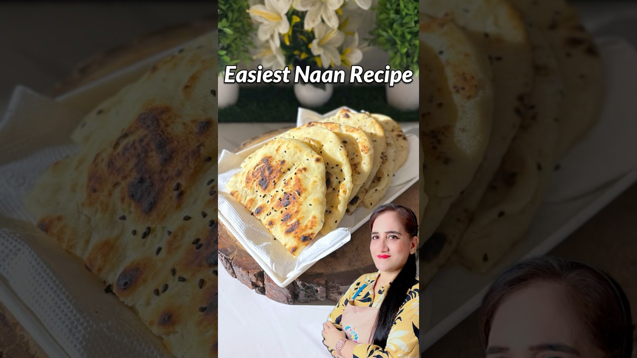 Easiest Naan Recipe #naan #recipe #shorts