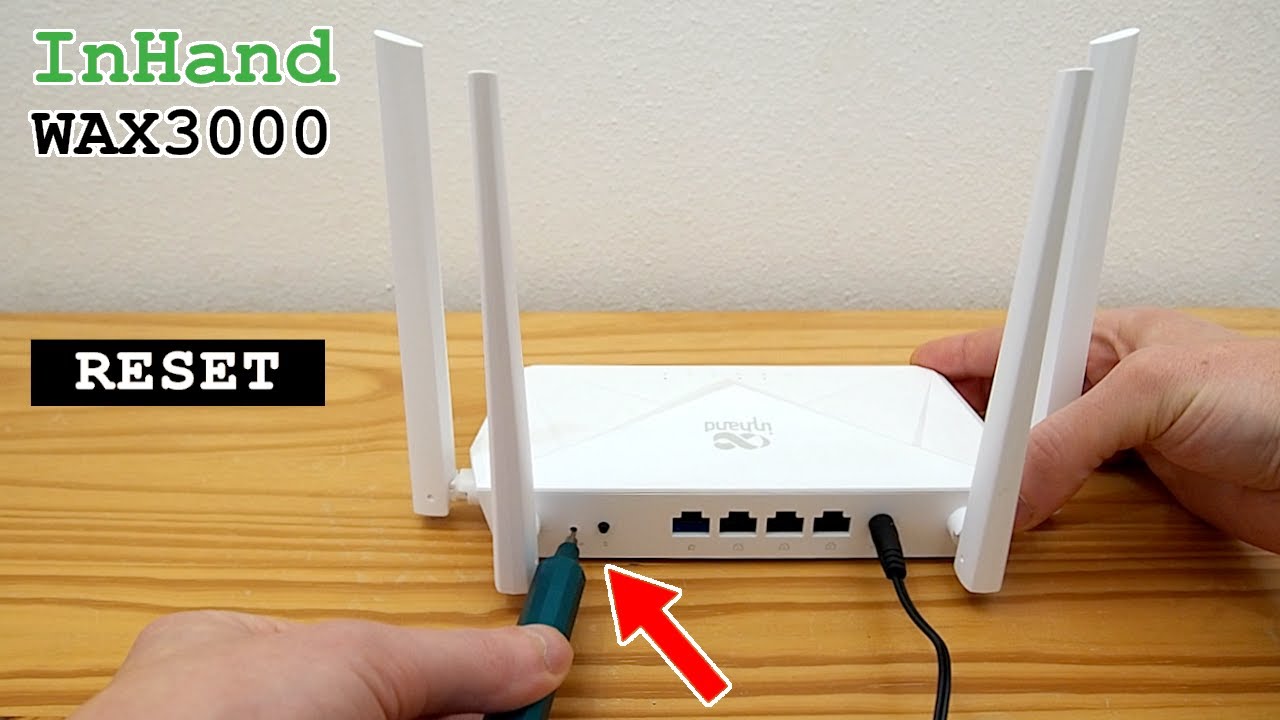 InHand WAX3000 router Wi-Fi 6 dual band • Factory reset