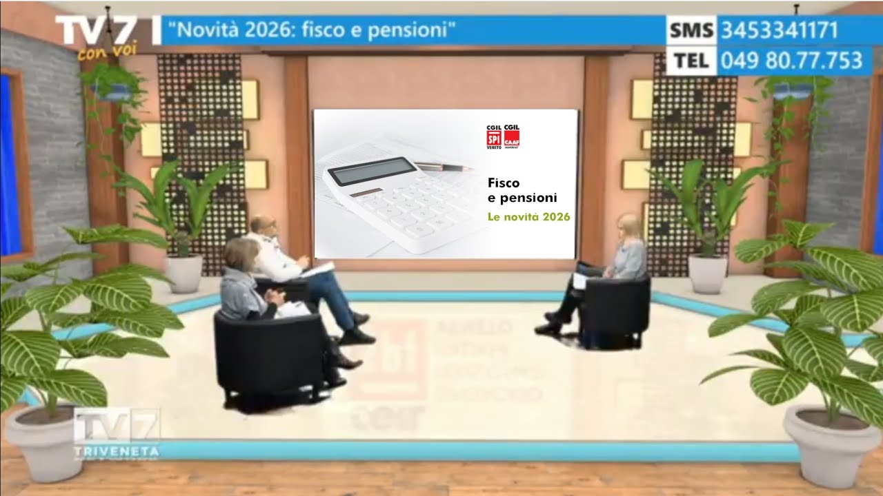 Fisco pensioni: novità 2026 - Spi Cgil con Voi del 23.1.26