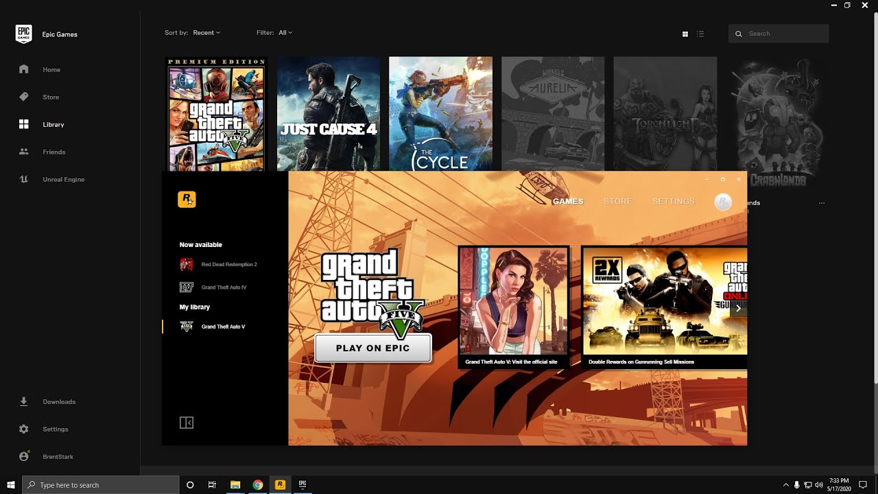 How to insert already downloaded or transfer  GTA5 on Epic Games Launcher (2 methods)