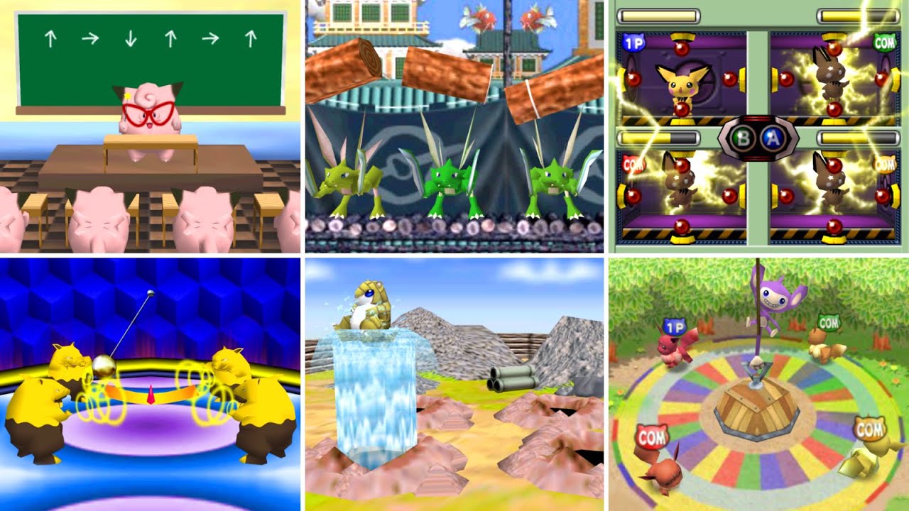 Pokémon Stadium 1 & 2 HD - All Minigames (Very Hard Difficulty)