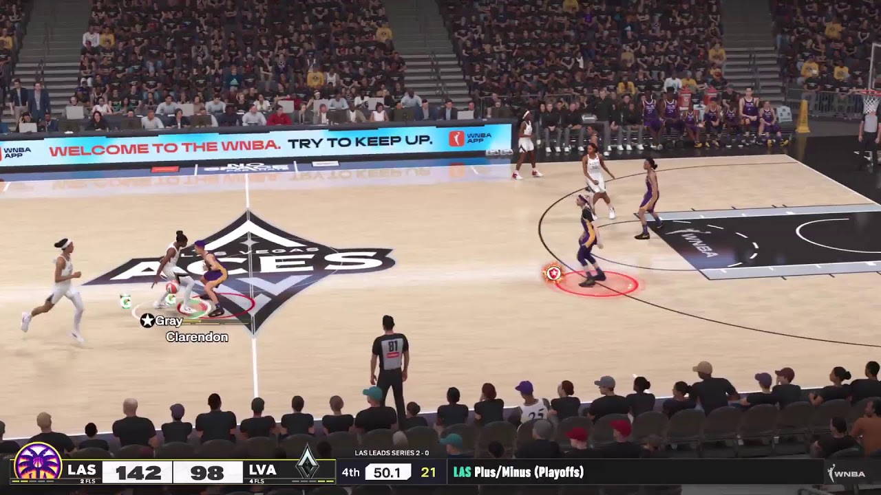 WNBA Basketball Playoffs LAS (2-0) @ LVA (0-2)Full Game