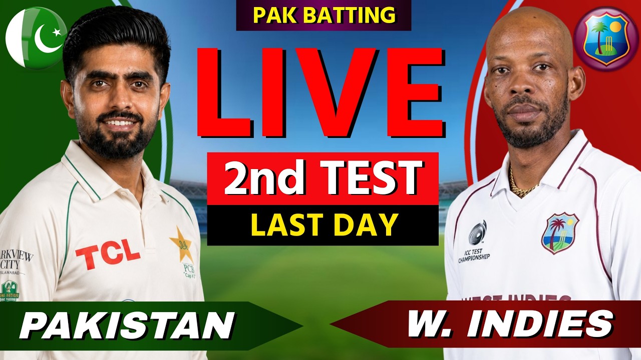 Live: Pakistan vs West Indies, Last Day, 2nd Test | Live Cricket Match Score, Commentary, PAK vs WI