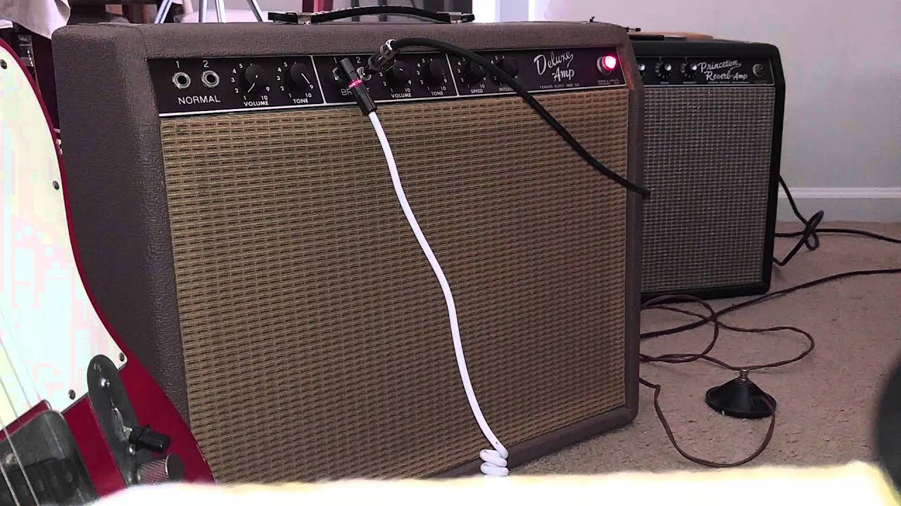 Original Vintage Fender 1962 Brown Deluxe 6g3 Demo