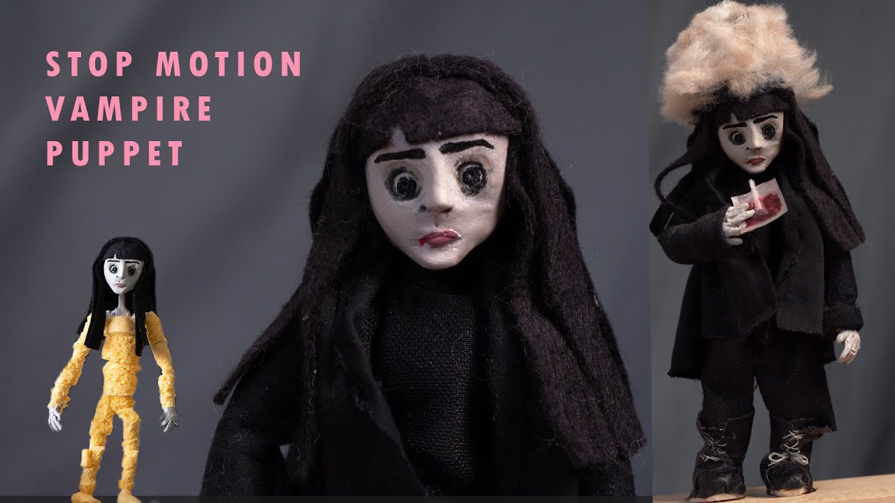 Making a Stop motion VAMPIRE Puppet. Vampire humaniste cherche suicidare consentant.