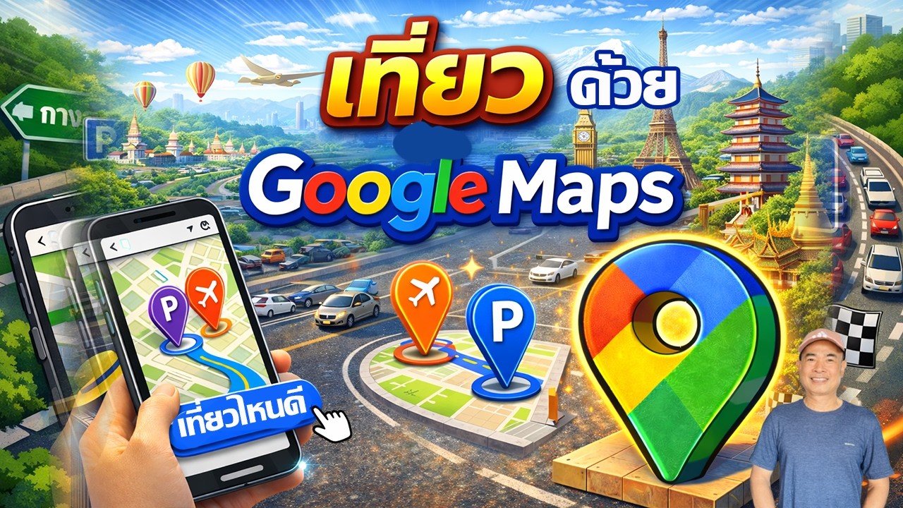 ขับรถเที่ยวไม่หลง!ใช้ Google Maps หาเที่ยวระหว่างทาง 2026