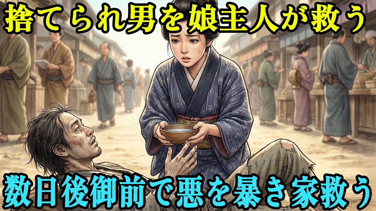 町で捨てられた男を救った娘主人。数日後、彼が御前で悪を暴き家が救われた | 野談 | 伝説 | 昔話 | 説話 | 民話