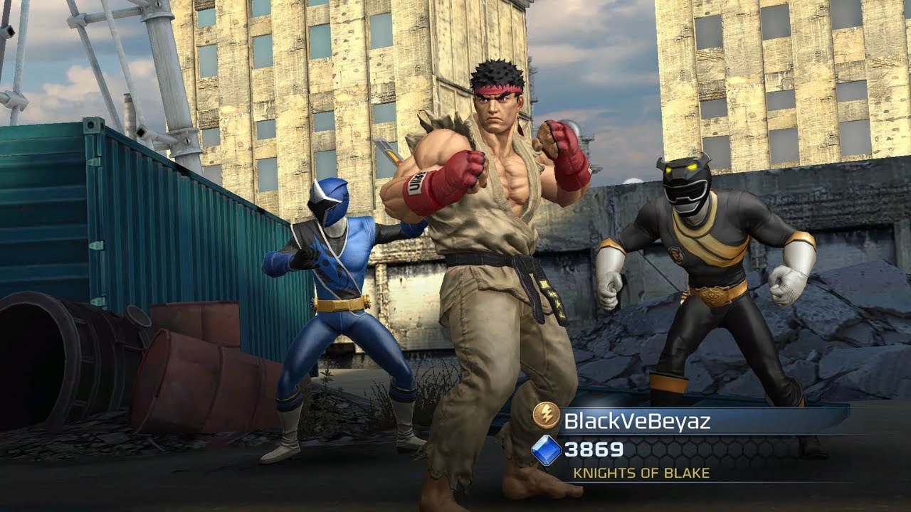 I take the assists chosen by Ryu and Bison Power Rangers Legacy Wars Gameplay