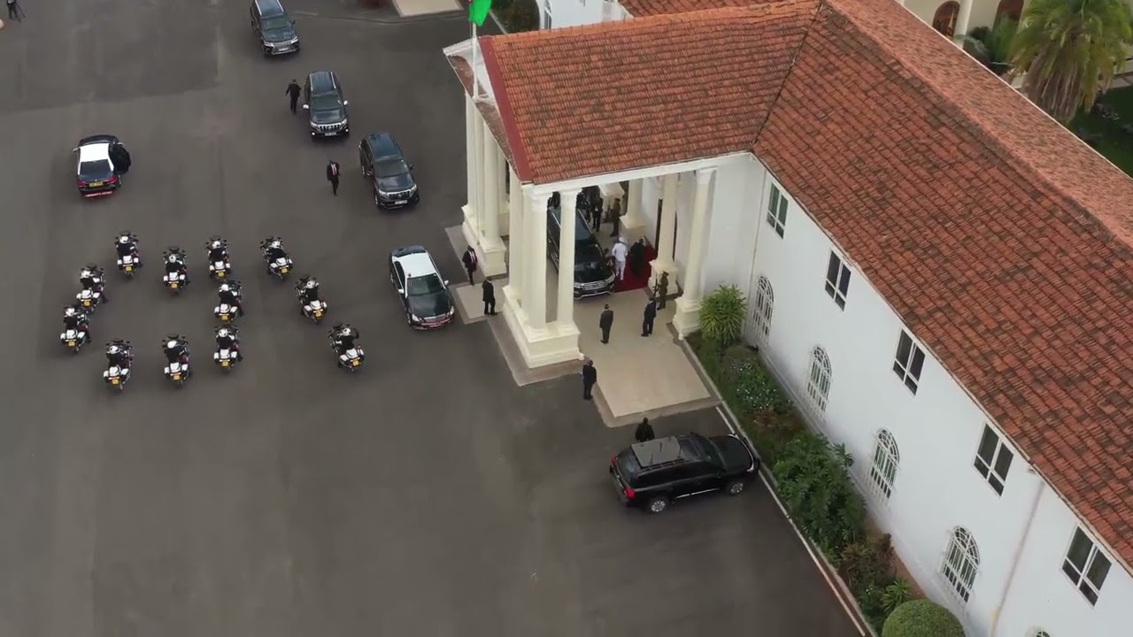 Inauguration Day - Arrival at State House Nairobi By President William S Ruto - Drone Shots