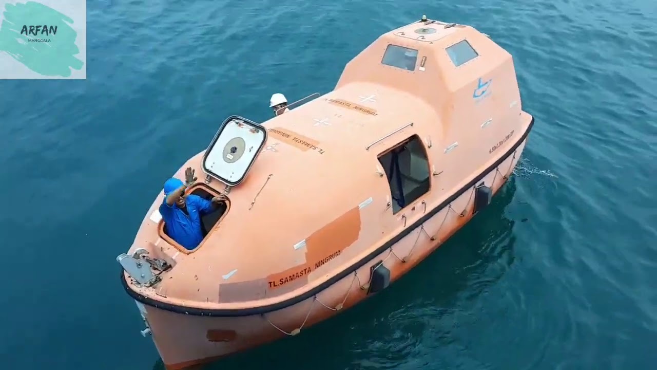 INSPECTION & SEA TRIAL LIFE BOAT by crew SAMASTA NINGRUM