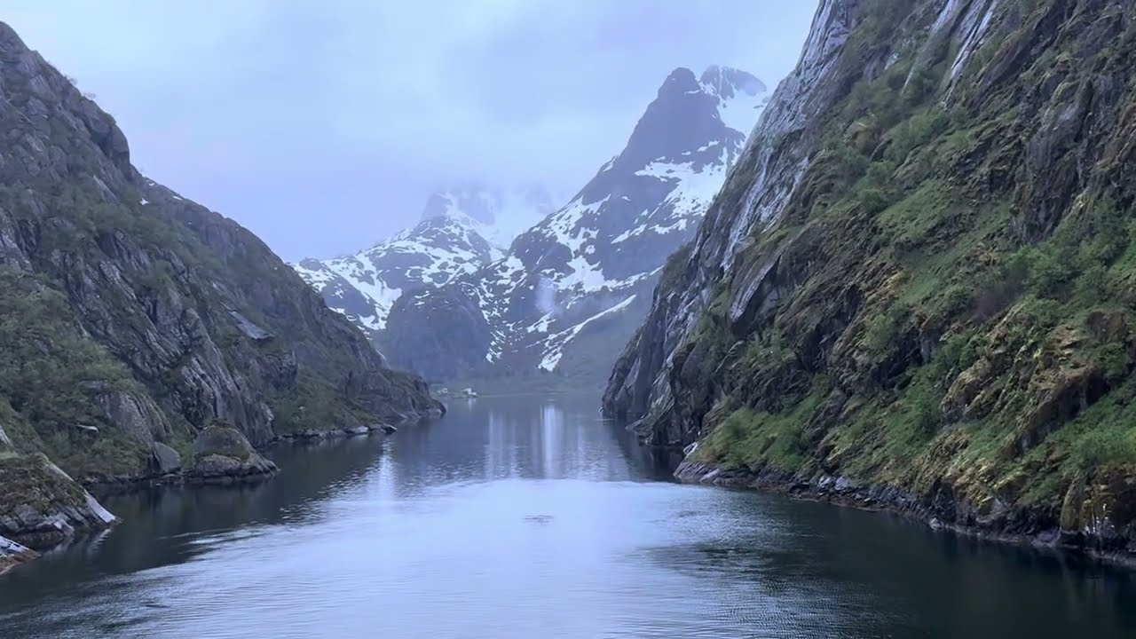 Sailing through the Trollfjord at midnight was stunning!