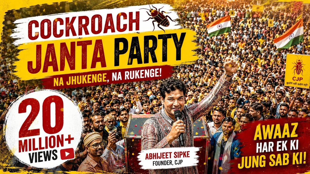 Cockroach Janta Party Anthem | 20 Million+ Views #cockroach #cjp #politics #bjp #youth #viralsong 