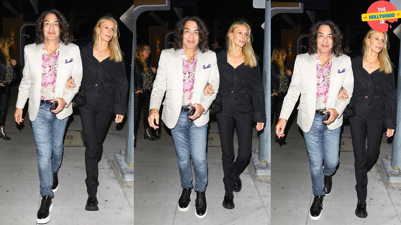 PAUL STANLEY AND WIFE ERIN SUTTON STEP OUT FOR DINNER WITH FRIENDS IN BEVERLY HILLS, CA!!!