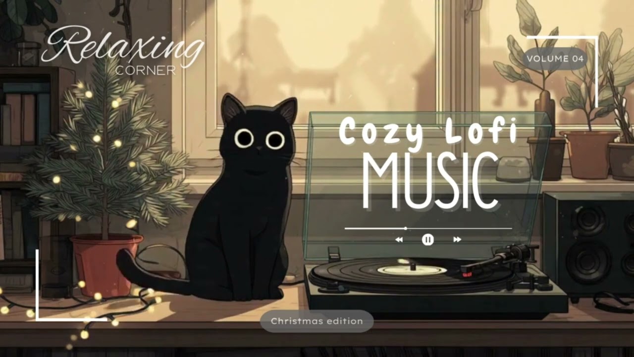 Kuroneko 🐈‍⬛ Relaxing Corner – Cozy Lofi for Work & Study | Christmas edition 🎄 | Vol.04