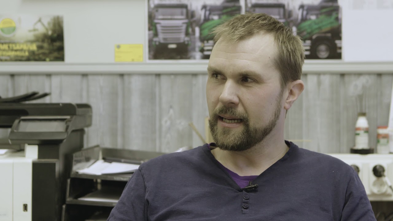 Johnny Granvik från Granvikin Metsätyö och IBC testkörning