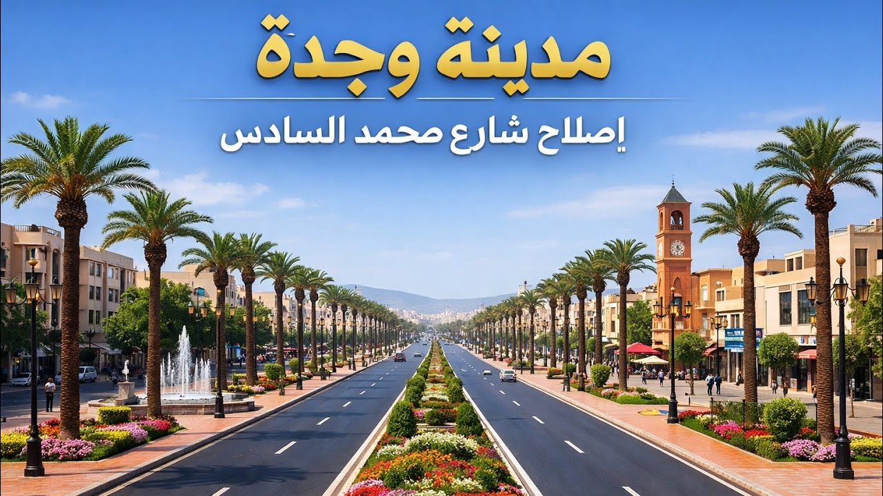 أشغال 🚧🦺 إصلاح وتقوية شارع محمد السادس بمدينة وجدة الجهة الشرقية 🇲🇦👍