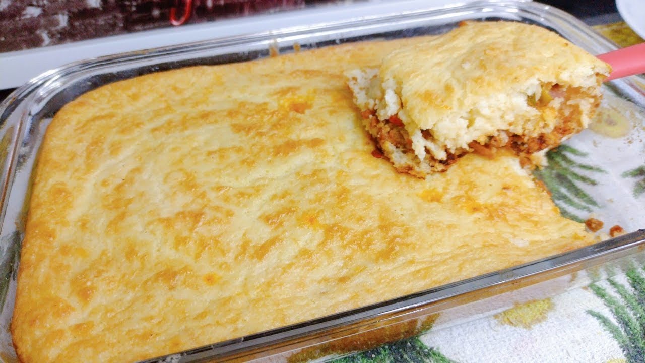 TORTA DE ARROZ COZIDO DE LIQUIDIFICADOR,SEM TRIGO,POUCOS INGREDIENTES PARA O ALMOÇO