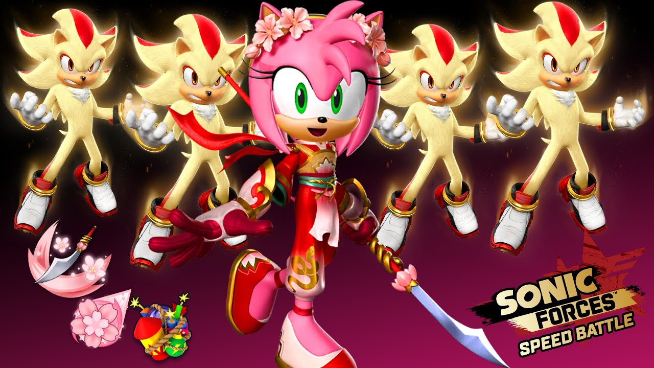Blossom Amy Vs Movie Super Shadow | Sonic Forces Speed Battle -  Blossom Amy Gameplay