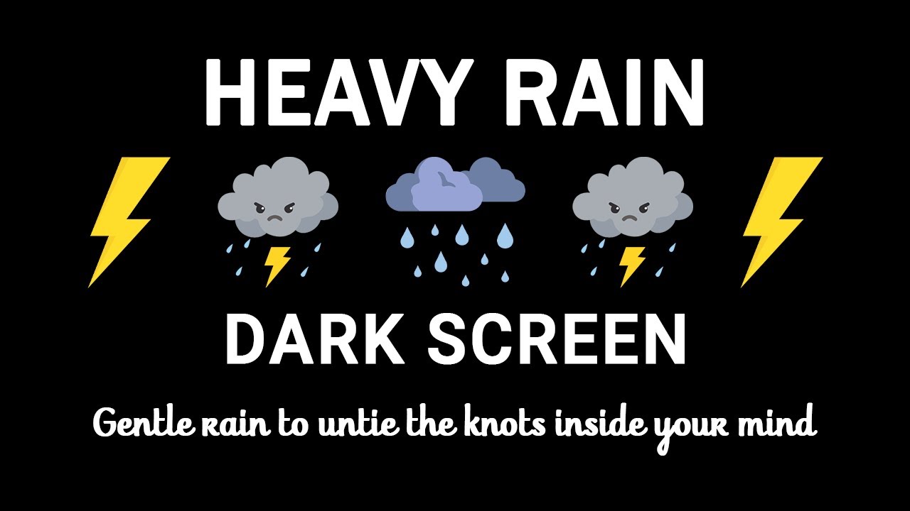 Heavy Thunderstorm Rain Sounds BLACK SCREEN | Deep Sleep and Total Relaxation
