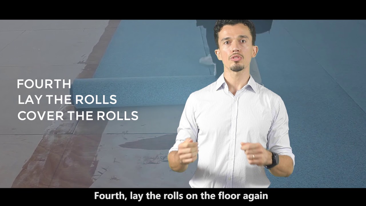 Rubber floor ： How to install rubber roll  Application of rubber roll
