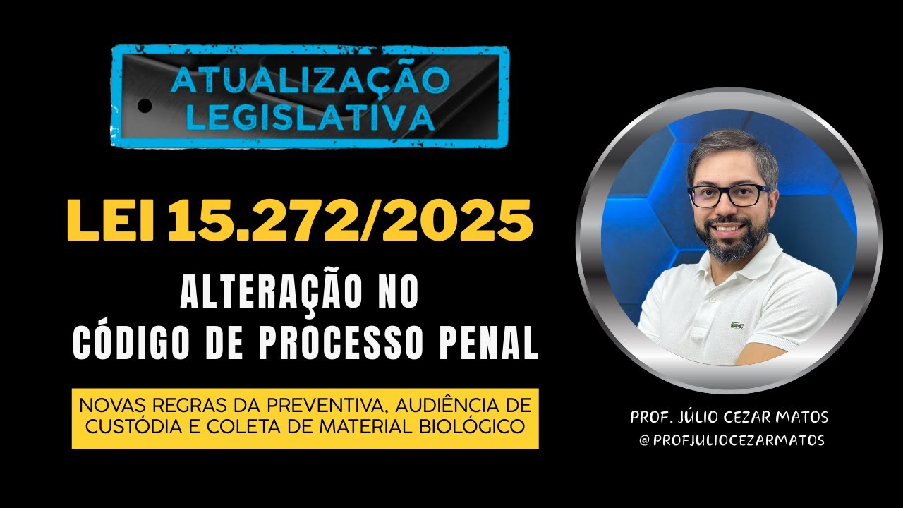 15.272 de 2025 - Novas regras para pris&atilde;o preventiva no CPP