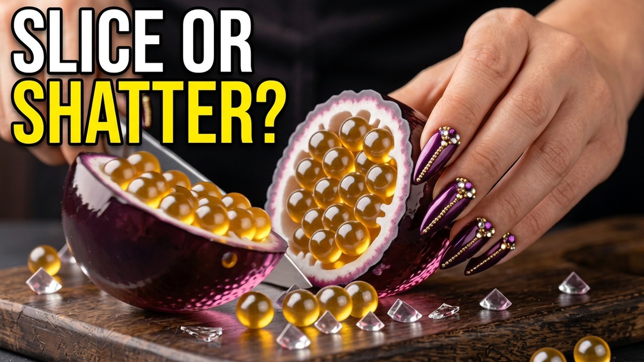 Which Glass Fruit Would You Like to Cut? 🔪✨ ASMR AI Oddly Satisfying Fruit Slicing & No Talking 4k