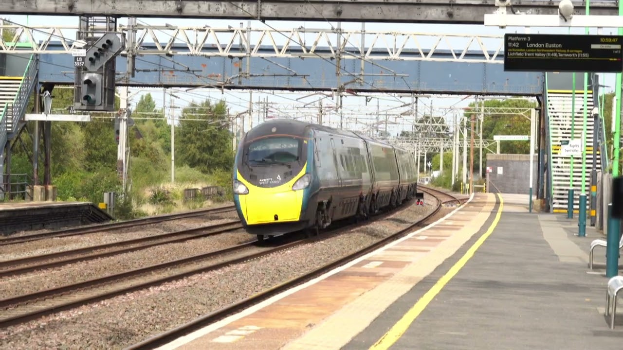 The Avanti west coast class 390 at rusley Trent valley station 