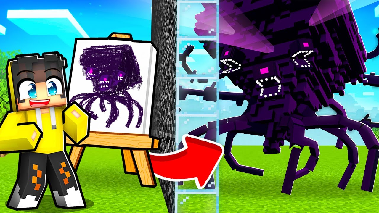 Mob Savaşında Çizdiğim Herşey Gerçek Oluyor! 🎨 | Minecraft