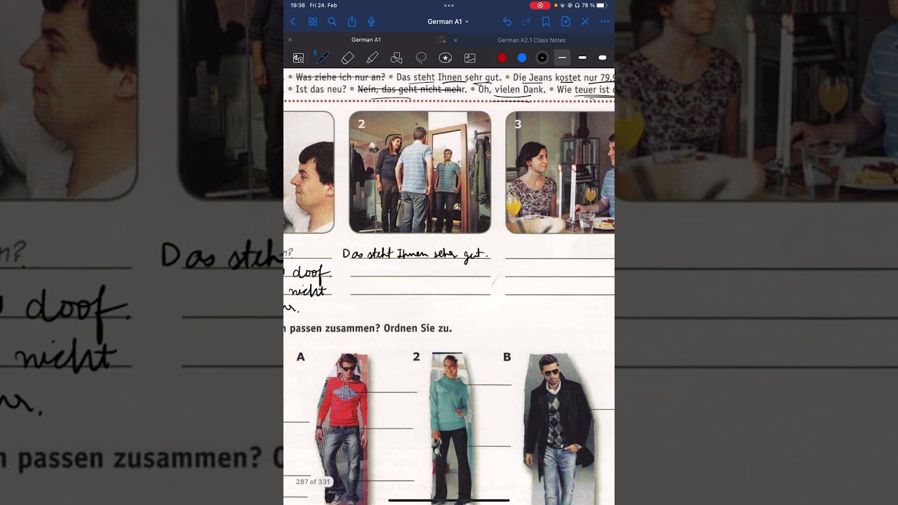 Netzwerk A1 Arbeitsbuch Kapitel - 10 : Kleidung und Mode ! | German Self Study Series