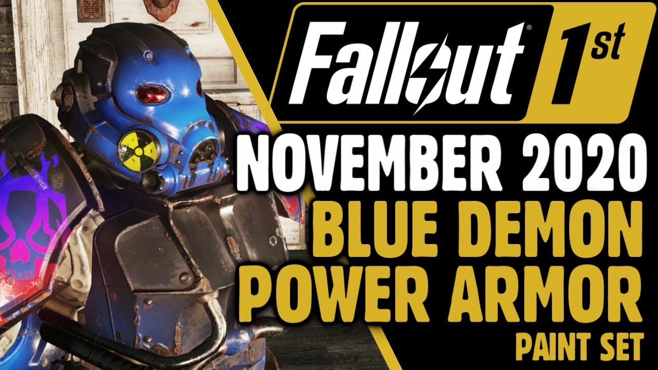 Fallout 76 November 2020 - Blue Demon Power Armor Paint - Fallout 1st November 2020