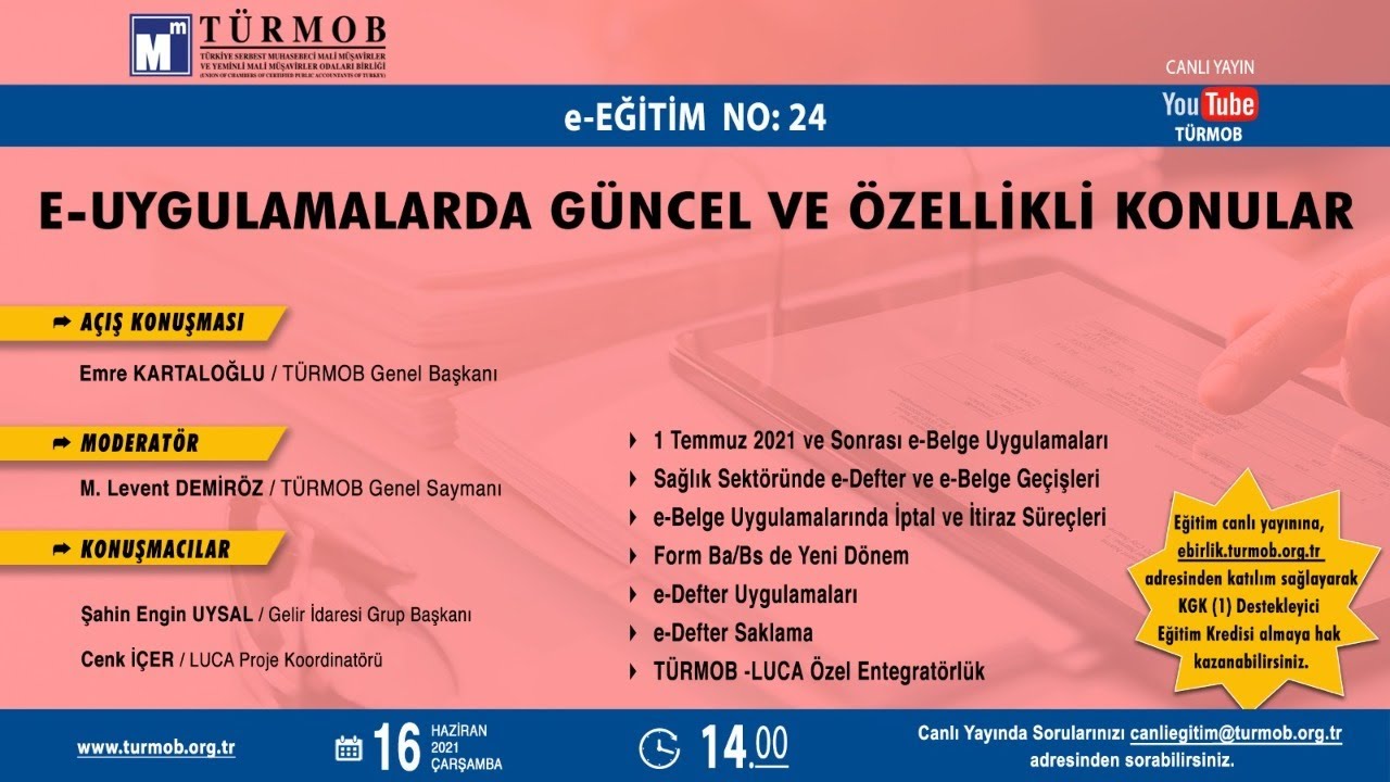 E-UYGULAMALARDA G&Uuml;NCEL VE &Ouml;ZELLİKLİ KONULAR e-Eğitim No:24