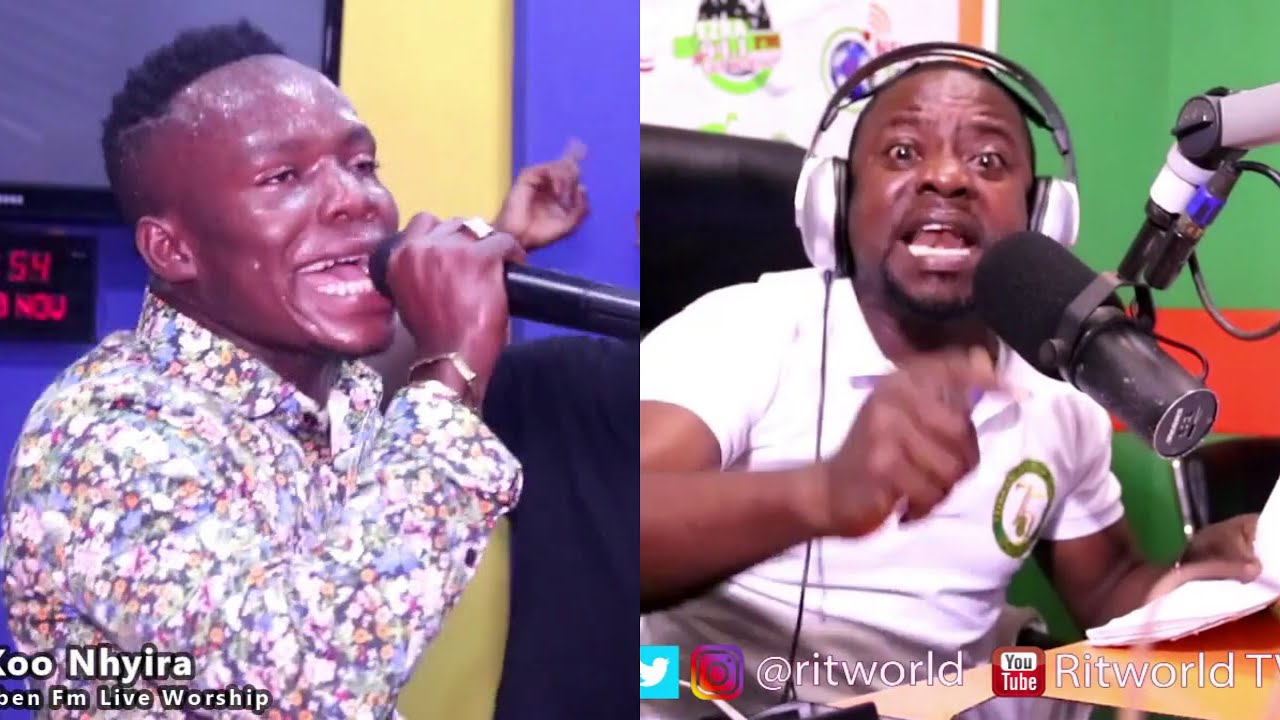 OH OKATAKYIE- Koo Nhyira makes Rev Okatakyie ÇRŸ like BABY with anointing worship at EZRA FM