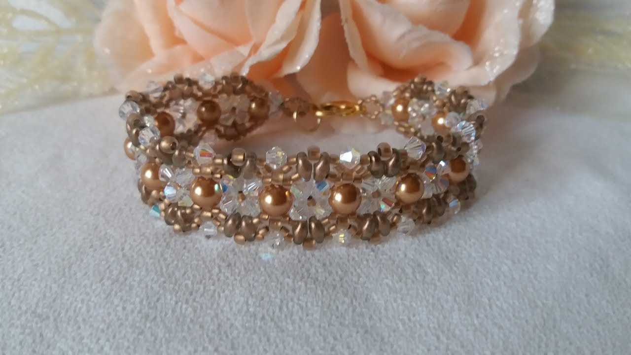 DIY Tutorial bracciale Diana con bicono swarovski