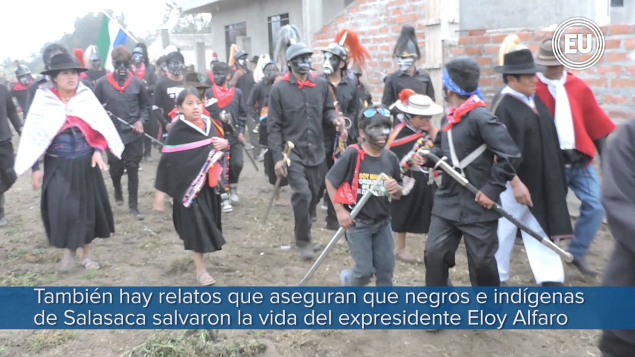 Salasacas festejan los caporales en Pelileo