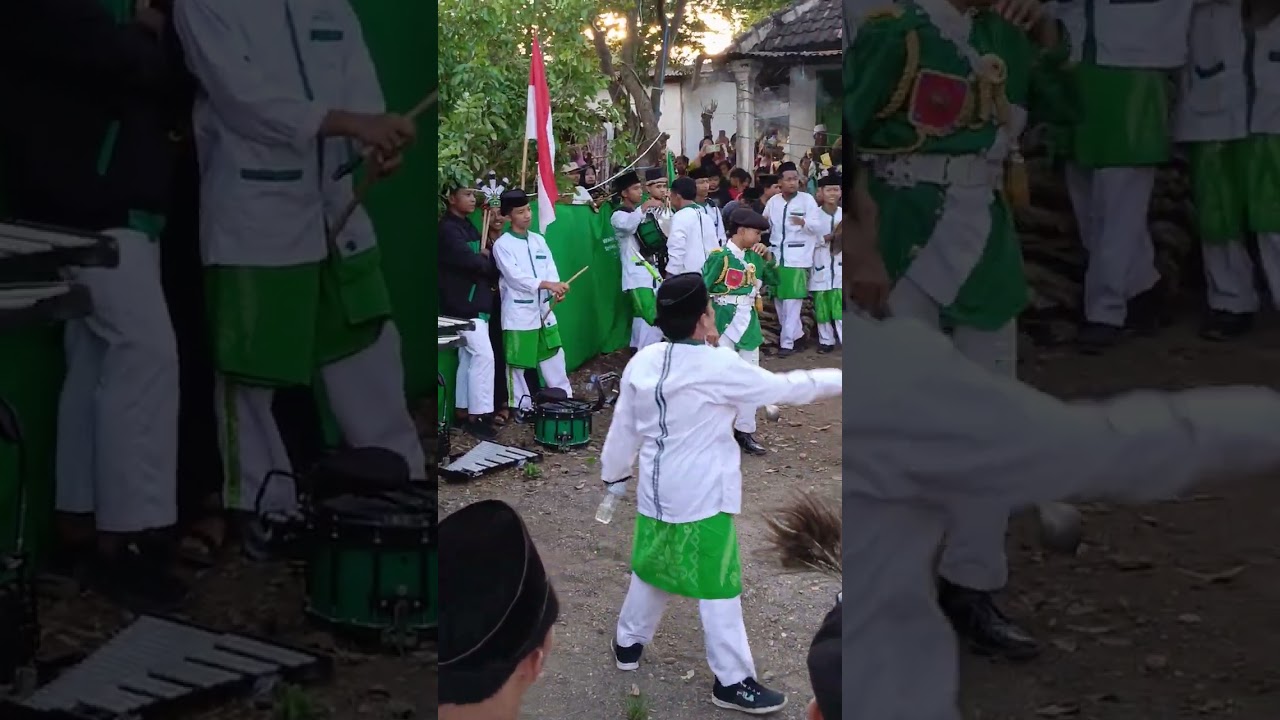 Aksi Semburan Api Drumband PP. Wali Songo Situbondo Di Musholla Nurul Mushollin Bajuran cermee BWS 