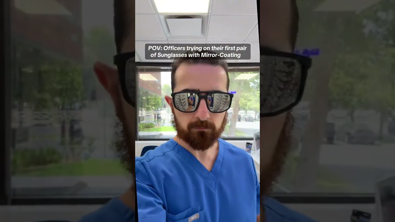 POV: Officers trying on mirror-coated sunglasses and instantly leveling up their look 😎🕶️ Not just