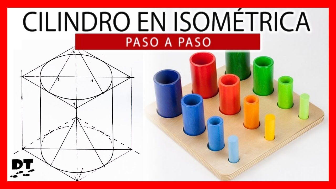 ✅ CILINDRO en perspectiva ISOMÉTRICA | cilindros en perspectiva