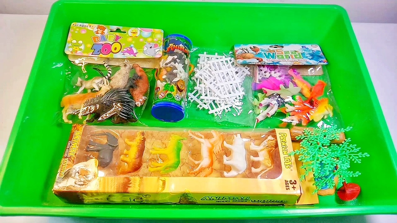 Cow Giraffe Elephant Tiger Panda Rhinoceros Animal Toys, Asmr